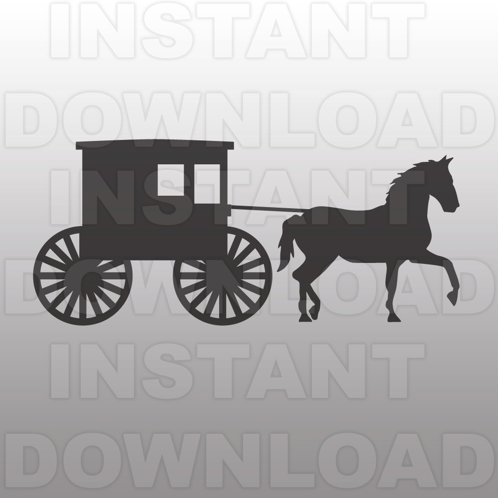 Amish Buggy SVG FileAmish SVG FileFarming SVG File-Vector