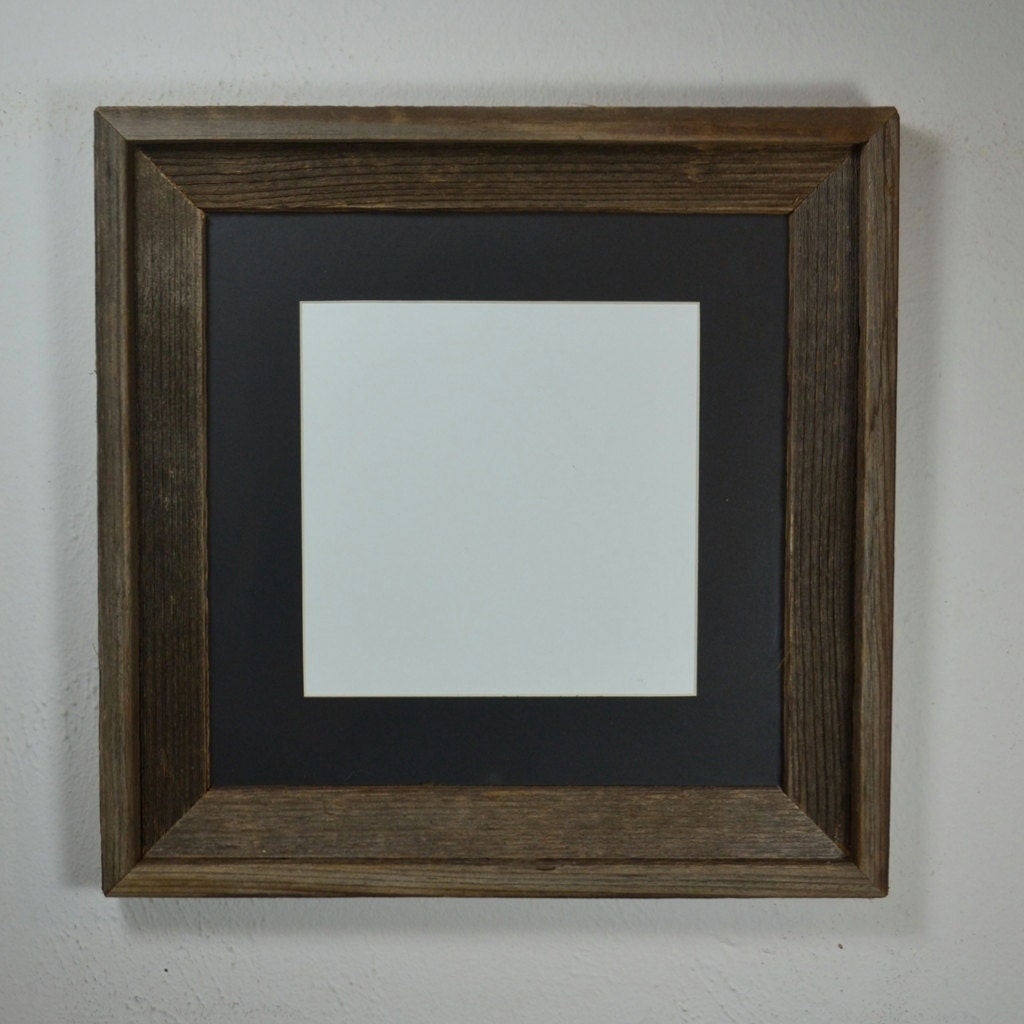 Photo frame 12x12 with mat for 10x10 or 8x8 photo or by barnwood4u