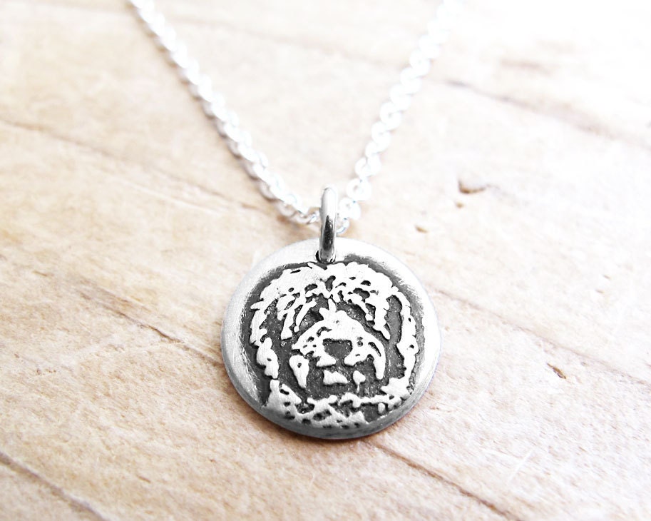 Tiny Goldendoodle necklace Golden doodle necklace