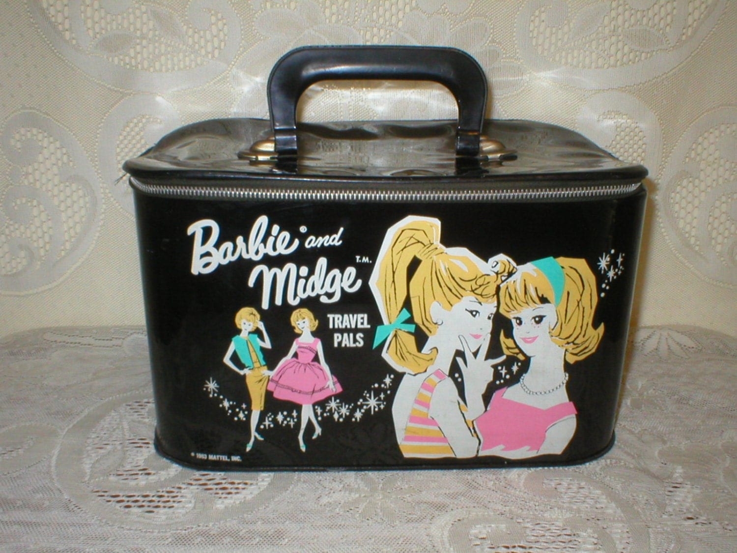 vintage barbie train case