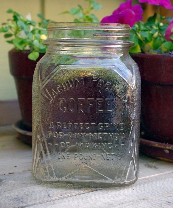Vintage Vacuum Packed Coffee Jar One Pound