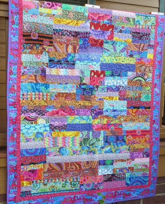 Kaffe String Fling Modern QuiltMade with Kaffe Fassett