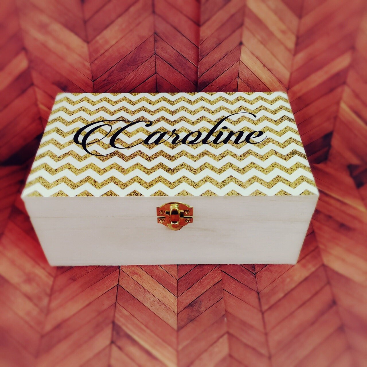 Personalized Bridal shower box bridesmaid gift made of honor