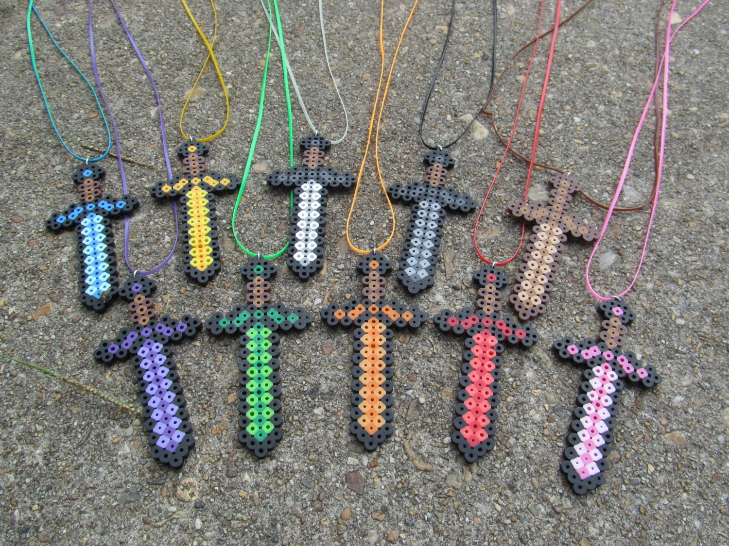 10 Piece Boys Sword Necklace Party Favor by