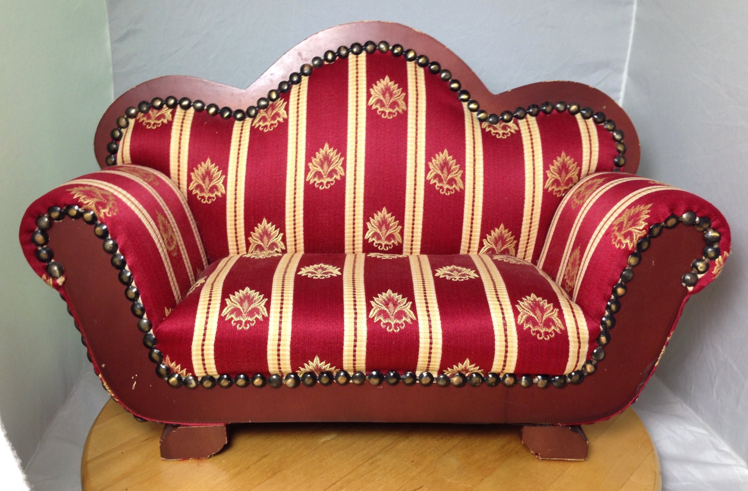 18 Inch Doll Upholstered Victorian Sofa Haute Juice
