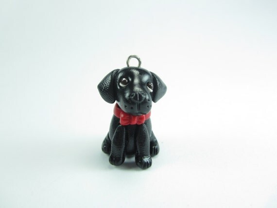Black Labrador Necklace dog jewelry black labminiature