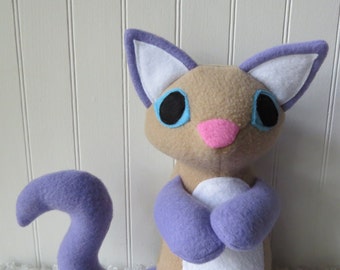 Lilac Point Siamese Cat Plush, Cat Doll, Toy Cat