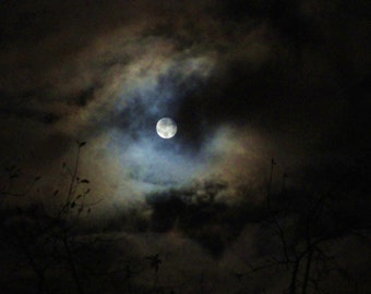 Trilogy of Full Moons..Wall art..Time Lapsed Photos..Home Decor by Trish Helsel Photography