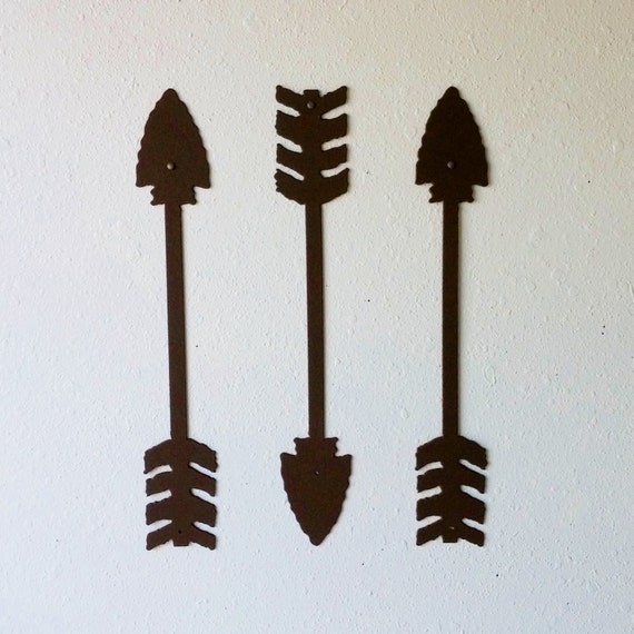 Rustic Arrows / Metal Art / Wall Decor / Set of Three