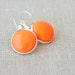 Orange earrings retro dangle earrings for women resin cabochon earrings modern jewelry fashion earrings christmas gift idea for her under 10