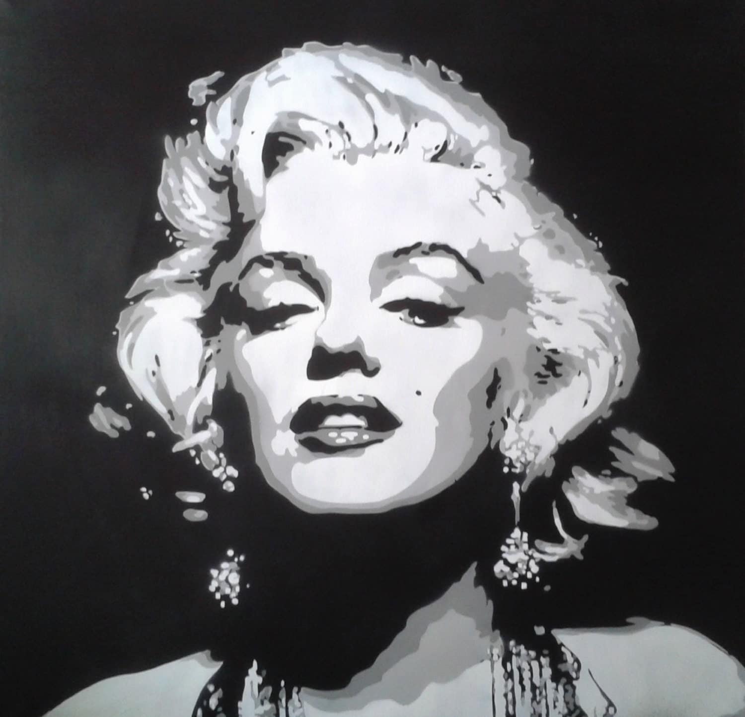 😊 in this video i recreated the black and white pop art on marilyn monroe....