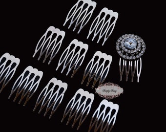 5 Metal Hair Combs - DIY - Wedding Hair Combs - Bridal Hair Combs