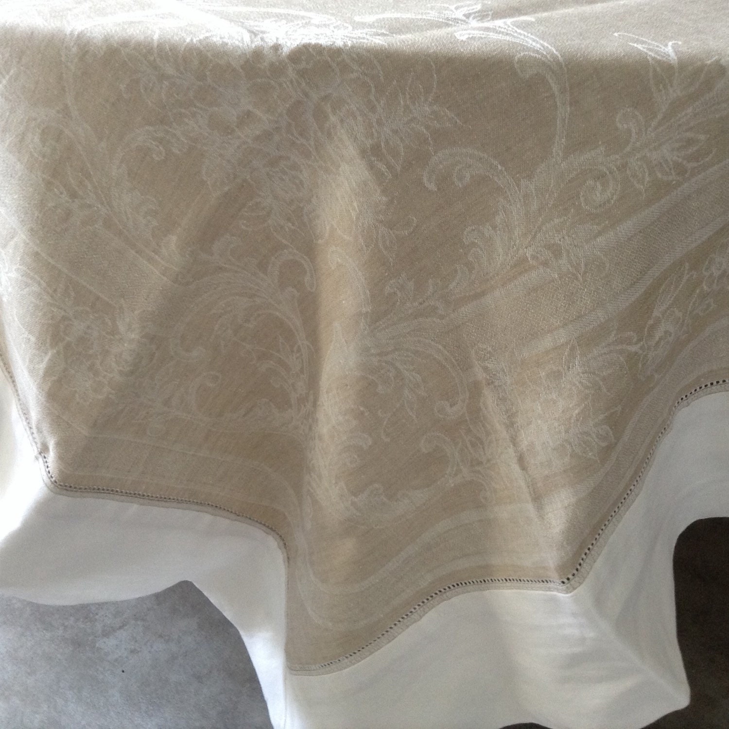 Beautiful Elegant French Linen Tablecloth Made in FranceTable