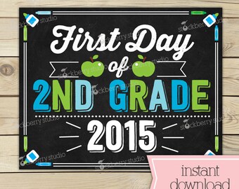 First Day of 6th Grade Sign Printable 1st Day by stockberrystudio