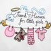 Thank Heaven for little girls, sketch stitch embroidery designs  4x4, 5x7, 6x10