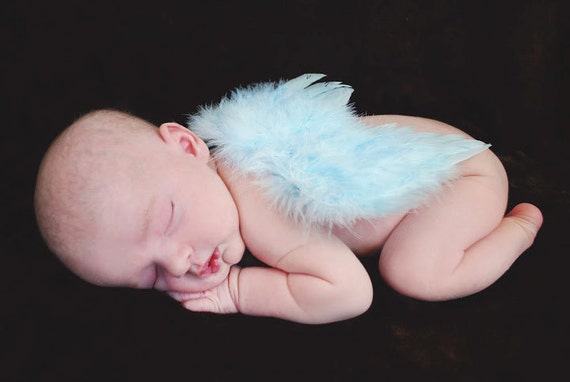 Items similar to Baby Boy Angel Wings Newborn Photography Prop Silver ...