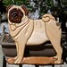 Hardwood Pug Intarsia Wall Art