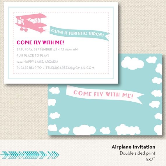 Double Sided Birthday Invitations 10