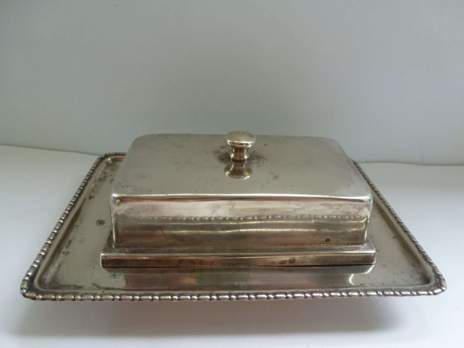 Vintage Silver Plated Butter Dish With Glass Insert EPNS Made In ...