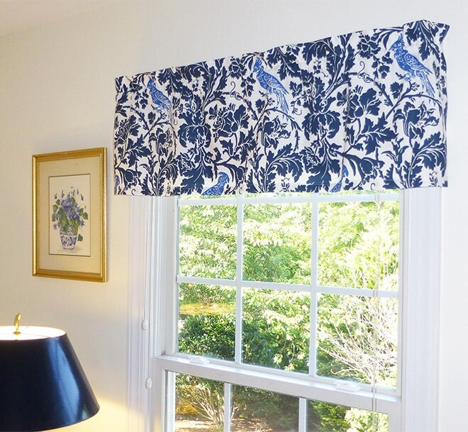 Navy Blue Window Valance Blue Window Curtains Blue
