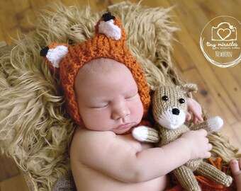 newborn fox outfit, newborn fox hat, newborn photo prop, newborn photo outfit, newborn, photography outfit