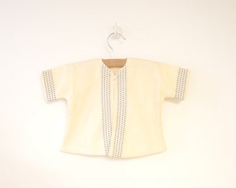 Vintage Baby Clothes, 1940's I. Magnin Cream Wool Baby Crib Coat and Bonnet Set, Vintage Baby Coat, Cream Baby Coat, Size 6-9 Months