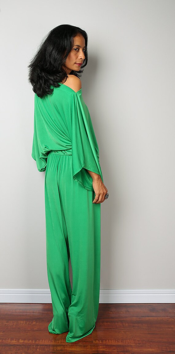 Green Jumpsuit Jumper Maxi Dress Chic & Casual Collection