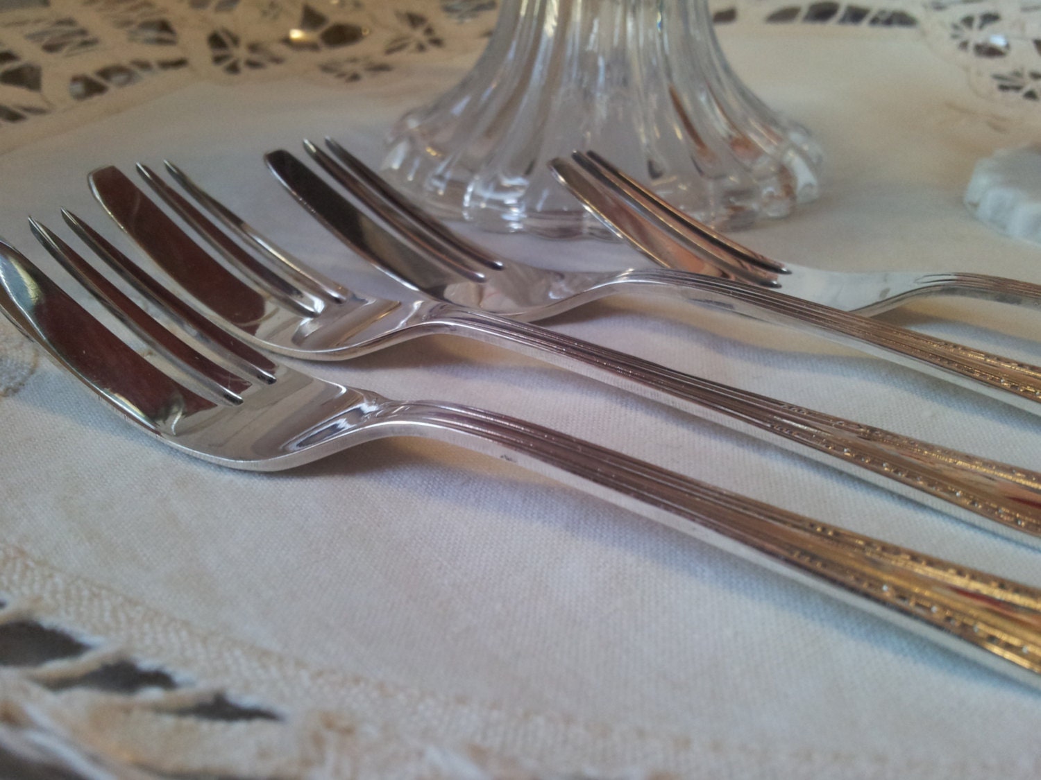 Cake Forks, EPNS, vintage, Set of 4 Haute Juice
