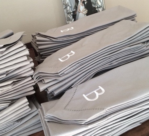 Bulk Monogrammed Wedding Cloth Napkins / by WhiteTulipEmbroidery