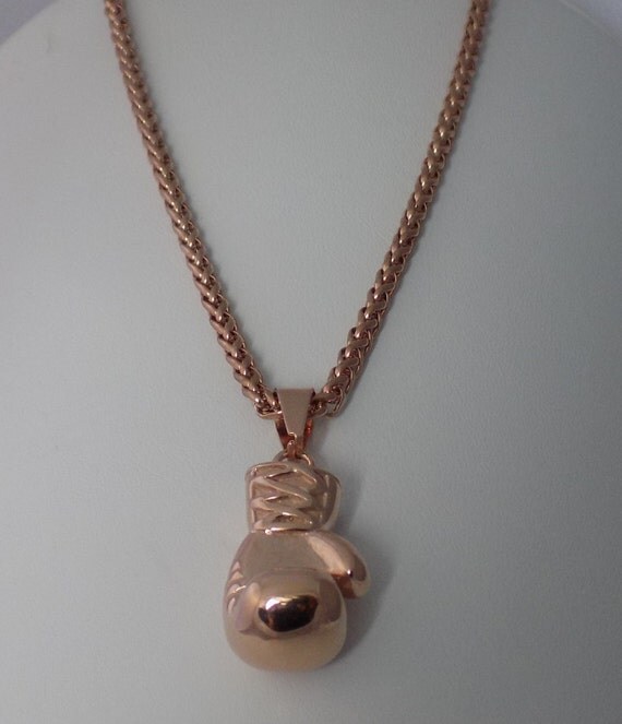 3D Boxing Glove Pendant 316L Stainless Steel Necklace by Jadoos