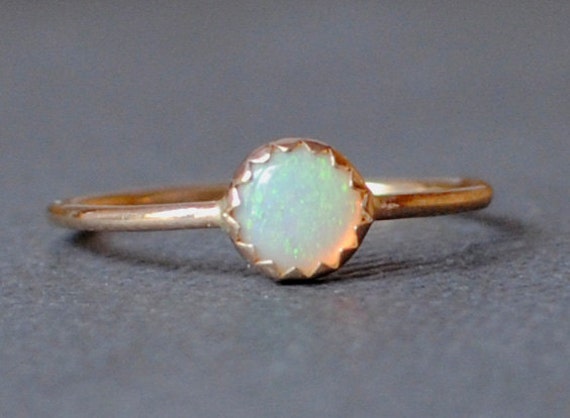 Opal Ring/ 14k Solid Gold/ Gold Ring/Gold Opal Ring/Thin Gold