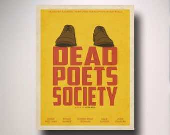 Dead Poets Society Inspired Minimalist Movie Poster / Minimalist Movie Poster / Wall Art