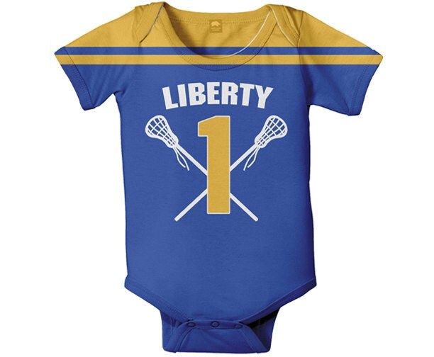 Baby Lacrosse Bodysuit Personalized Lacrosse Jersey Style