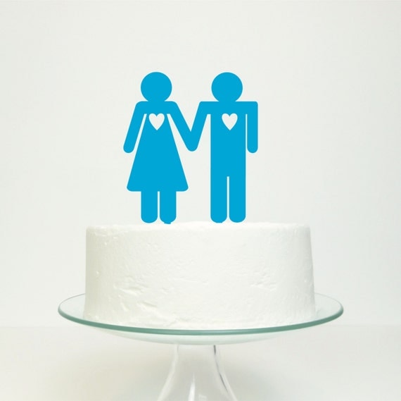 Items similar to His 'n' Hers Wedding Cake Topper on Etsy