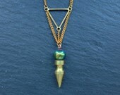 Sale - Titanium Quartz Ball Necklace - Brass