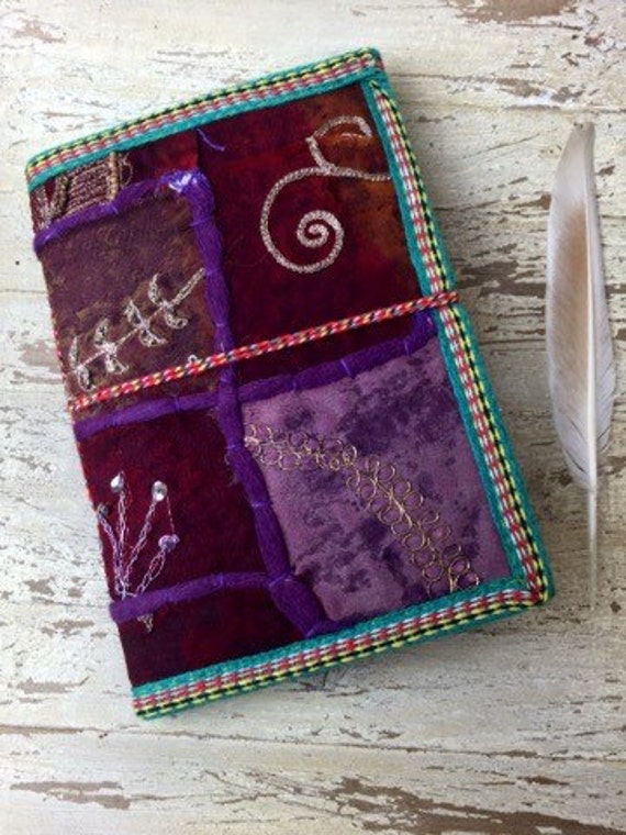 PURPLE HAZE JOURNAL - Indian sari notebook -Student -Journal -Back to school -Sketch book -Handmade paper -Bespoke Notebook- Diary- Artist