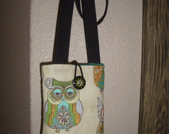 Mini cell/cards bag with owls