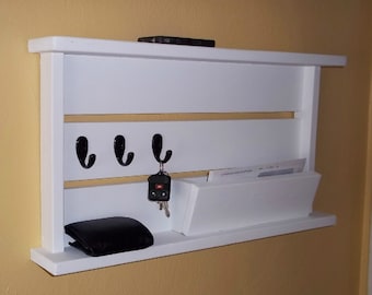 Mail Organizer with Key Hooks