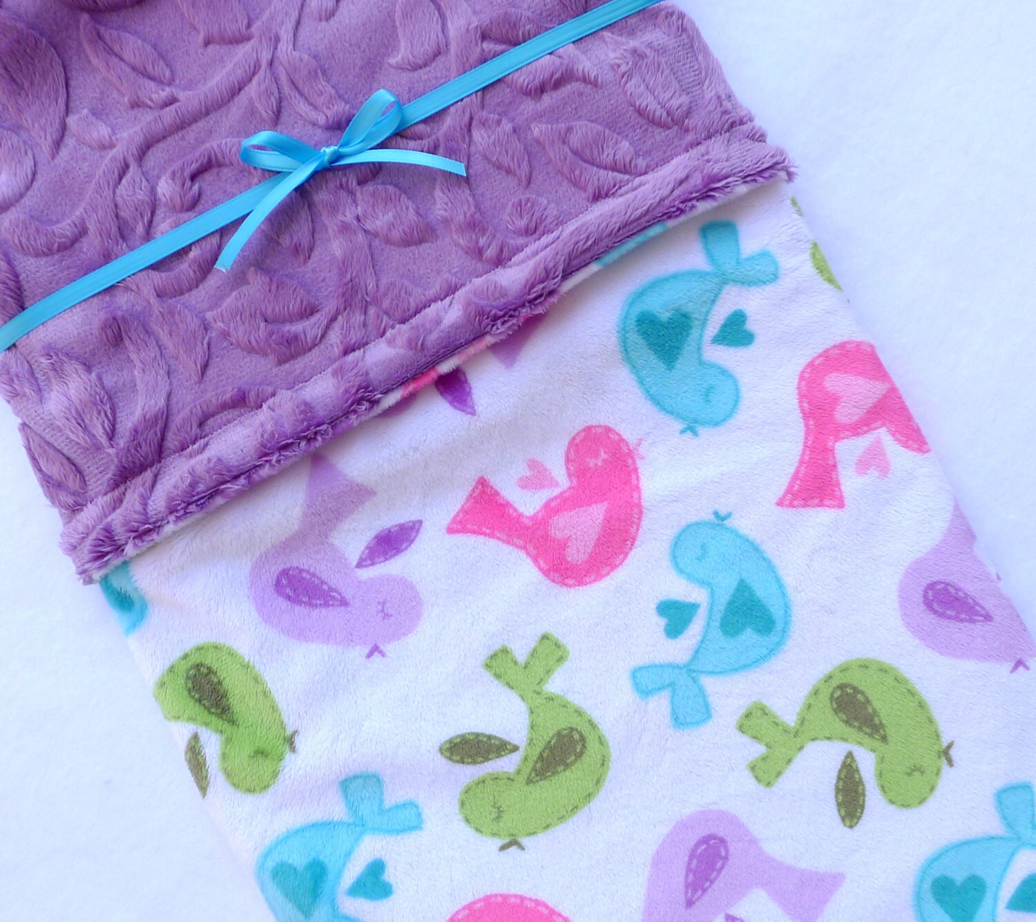 Baby Blanket Bird Baby Blanket Minky Baby Blanket Baby