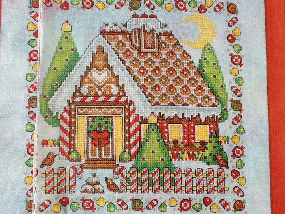 G GINGERBREAD HOUSE cross stitch pattern only