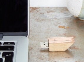 Copper & Oak USB Flash Drive, USB Stick, Handmade, Reclaimed, Minimal