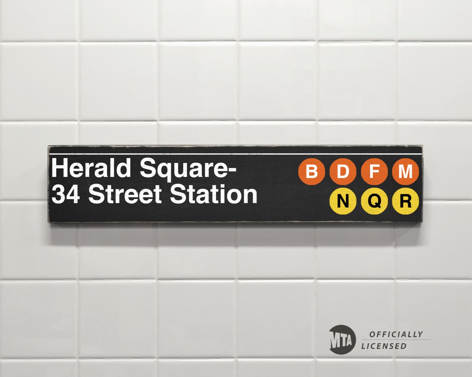Herald Square 34 Street Station New York City Subway Sign