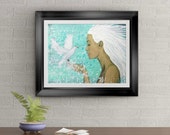Hope Dove Signed Art Print of Original Sold Painting By Rafi Perez