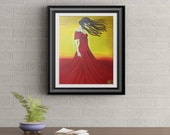 In The Wind Signed Art Print of Signature Original By Rafi Perez