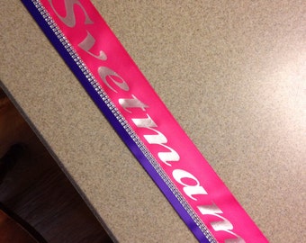 Miss America pageant sash, Cistomize your Sash,Wedding Sash Prom King, Prom Queen, Miss America, Beauty Queen,Miss USA Any Color any wording
