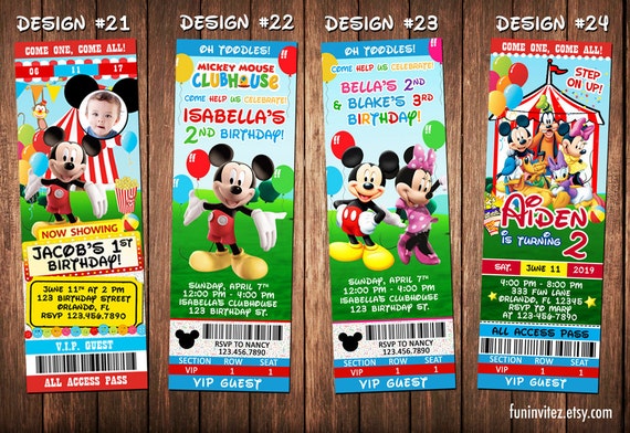 Mickey Mouse Carnival Invitations 5