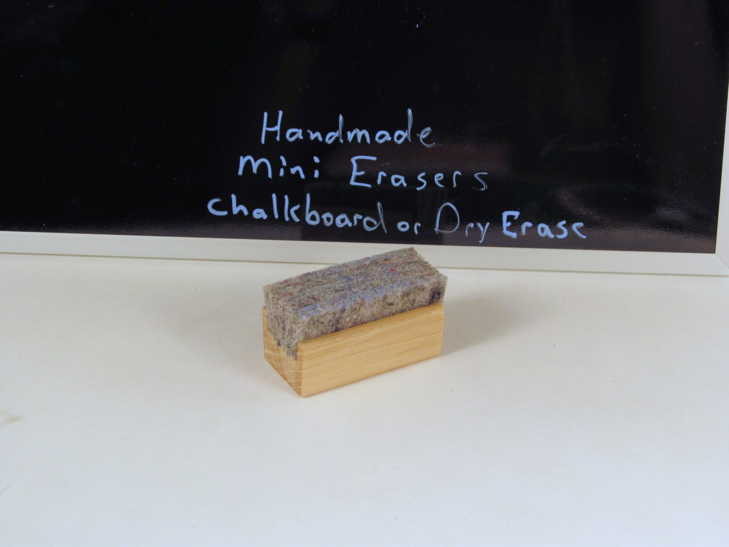 Mini Chalkboard or Dry Erase Eraser Handmade FI0064 by DovesClosetInc
