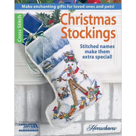 Items similar to Christmas Stockings Counted Cross Stitch Pattern Book on Etsy