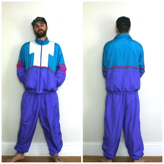 Survêtement en Nylon rétro des années 90. Veste Coupevent et