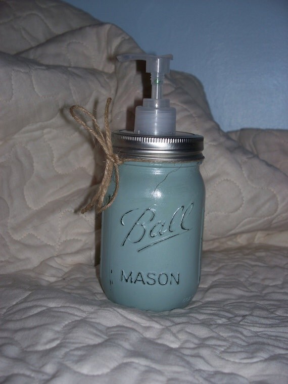 Mason Jar Soap Dispenser Soap Dispenser Lotion by CardLadyJan